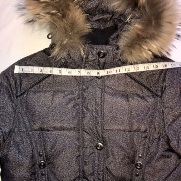 Timeless Winter Chic M-COLLECTION Fur Hooded Puffer Coat Elegant - Picture 5 of 12